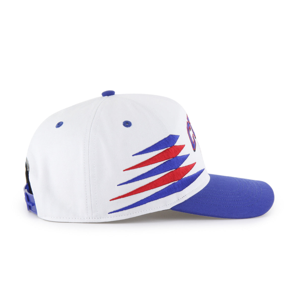 Chicago Cubs White/Royal Diamond Cut '47 Hitch Adjustable Hat product image 4, provided for visual reference and product