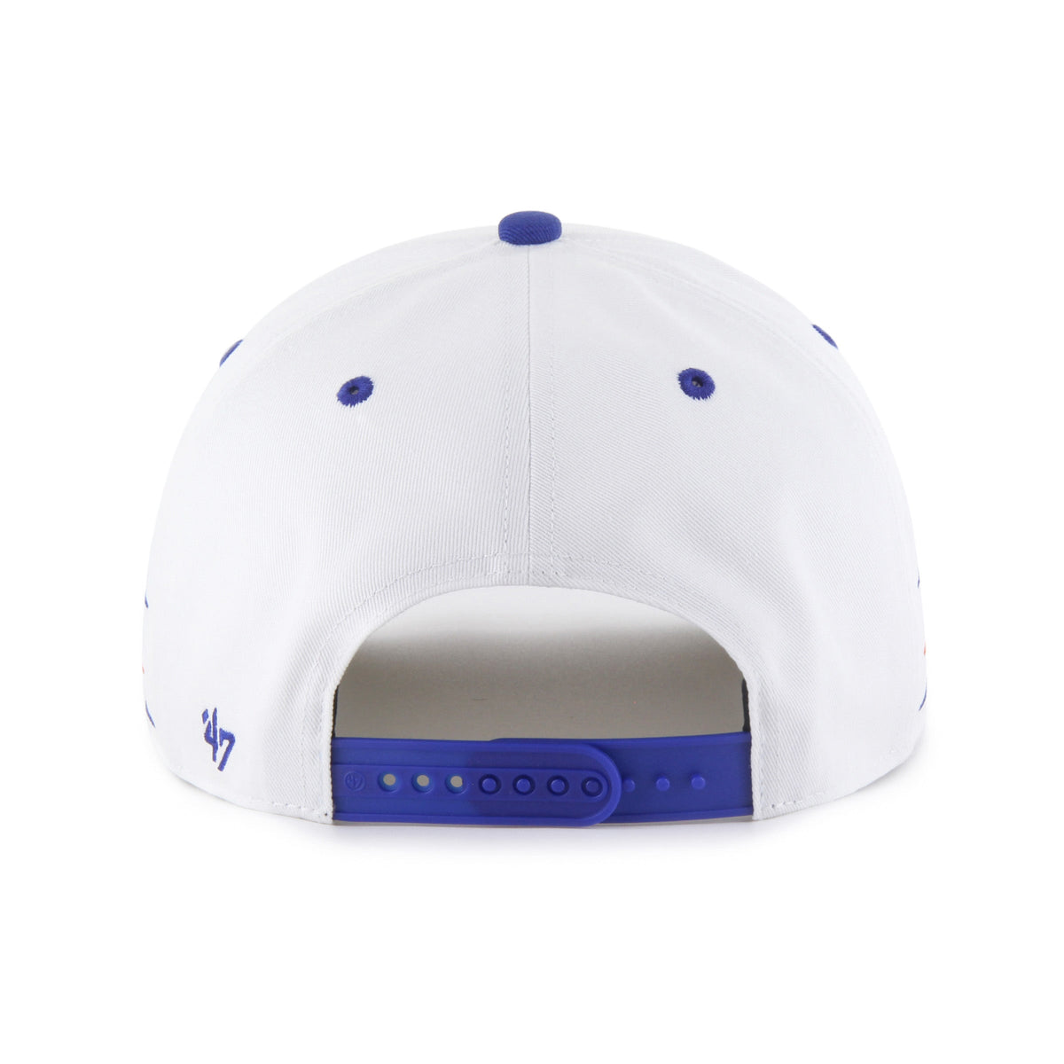 Chicago Cubs White/Royal Diamond Cut '47 Hitch Adjustable Hat product image 6, provided for visual reference and product