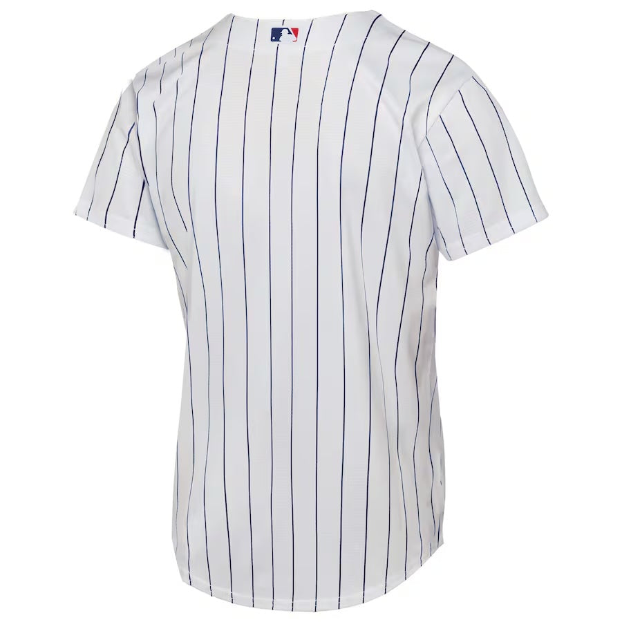 Chicago Cubs Nike Youth Home Pinstripe Jersey product image 3, provided for visual reference and product detail review