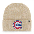 Chicago Cubs '47 Brain Freeze Alt Logo Khaki Cuffed Knit Hat product image 1, provided for visual reference and product
