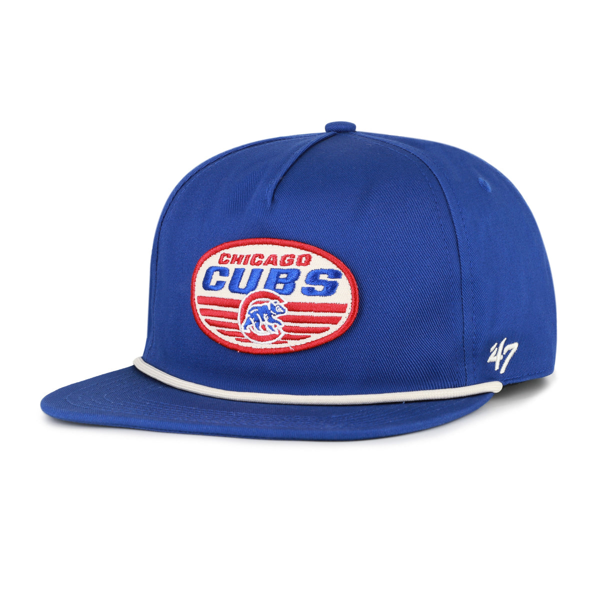 Chicago Cubs '47 Captain Royal Horizon Line Snapback Hat product image 1, provided for visual reference and product detail