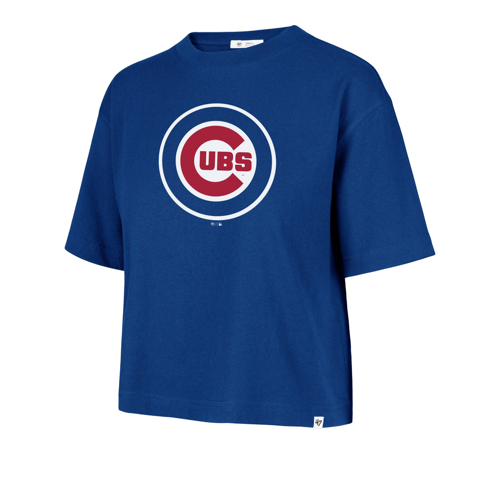 Chicago Cubs '47 Royal Bullseye Women Crop Top product image 2, provided for visual reference and product detail review