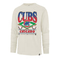 Chicago Cubs '47 Straight Shot Two Natural Long Sleeve T-Shirt product image 1, provided for visual reference and product