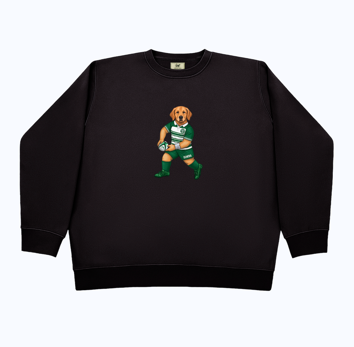 Chicago Hounds Simba Black Crewneck Sweatshirt product image 1, provided for visual reference and product detail review