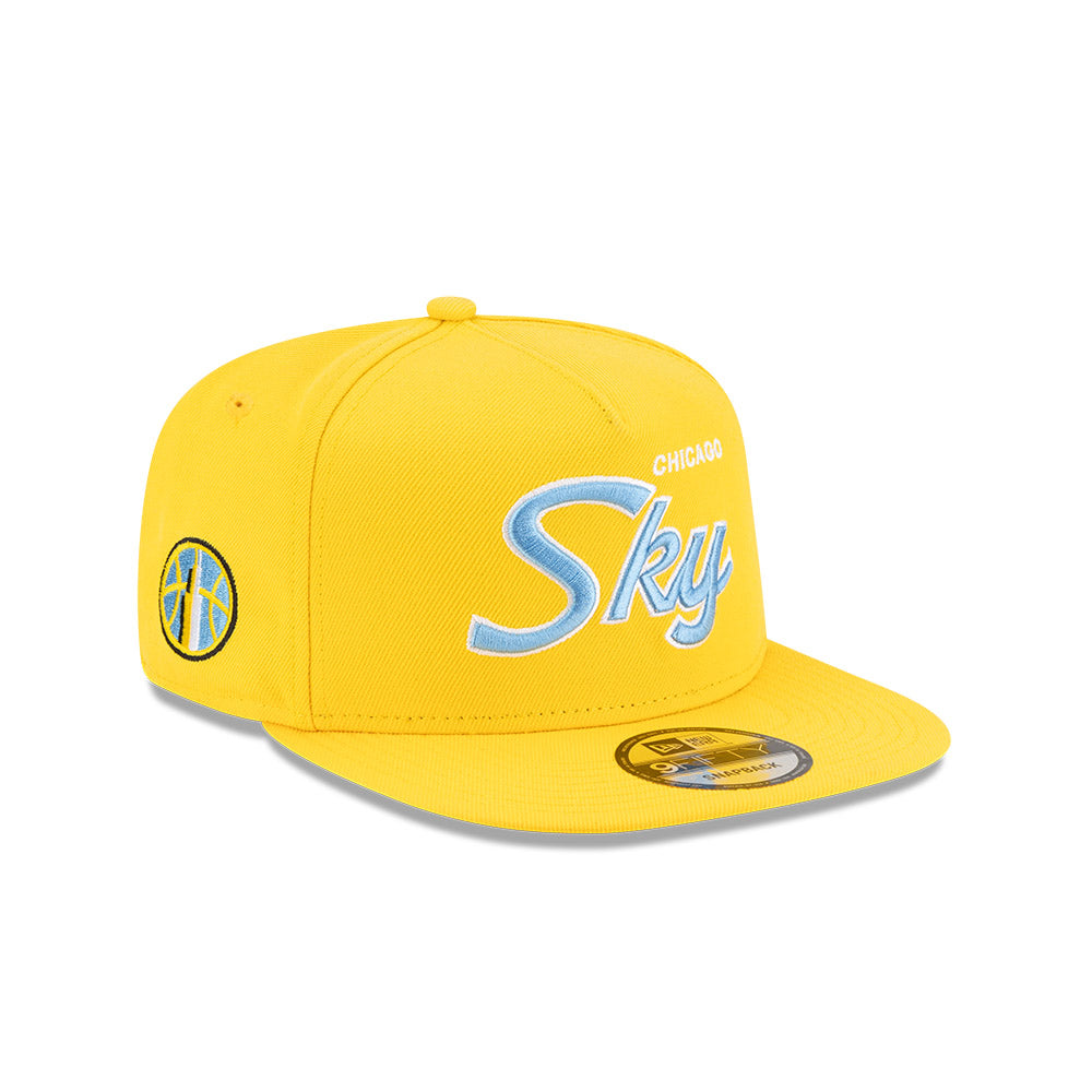 Chicago Sky New Era 9FIFTY A-Frame Yellow Script Adjustable Hat product image 1, provided for visual reference and product