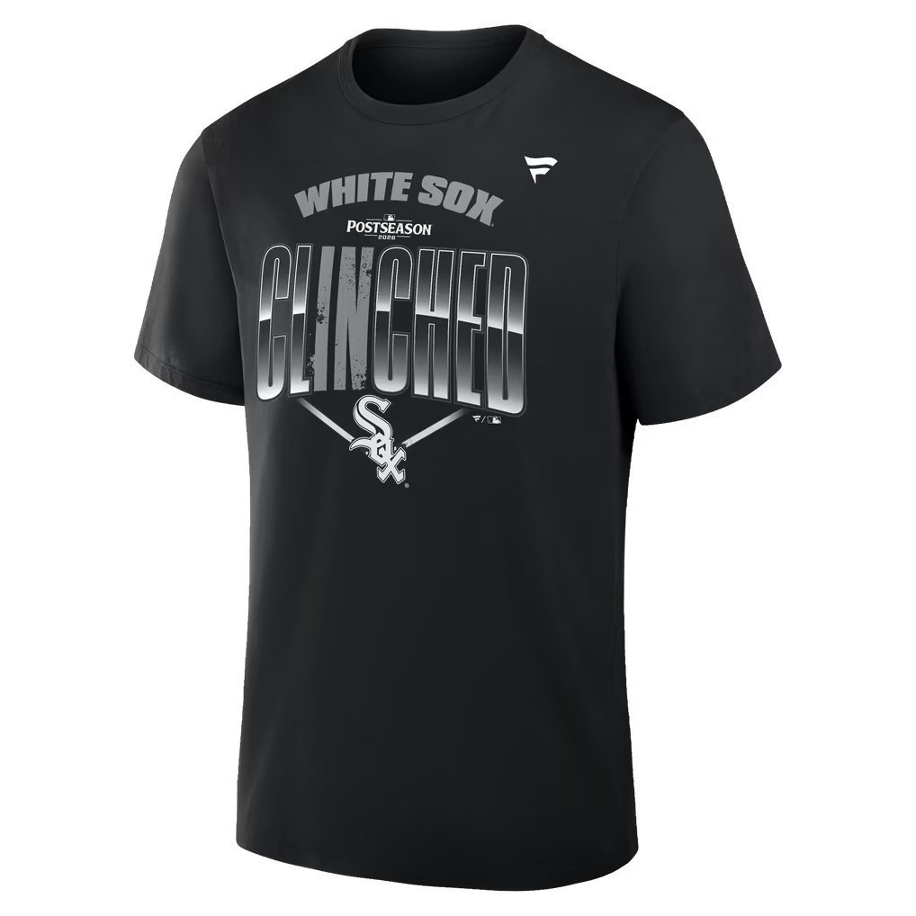 Chicago White Sox 2026 Postseason Clinched On-Field/Locker Room T-Shirt product image 1, provided for visual reference and