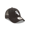 Chicago White Sox New Era Black 9FORTY Trucker Adjustable Hat product image 1, provided for visual reference and product