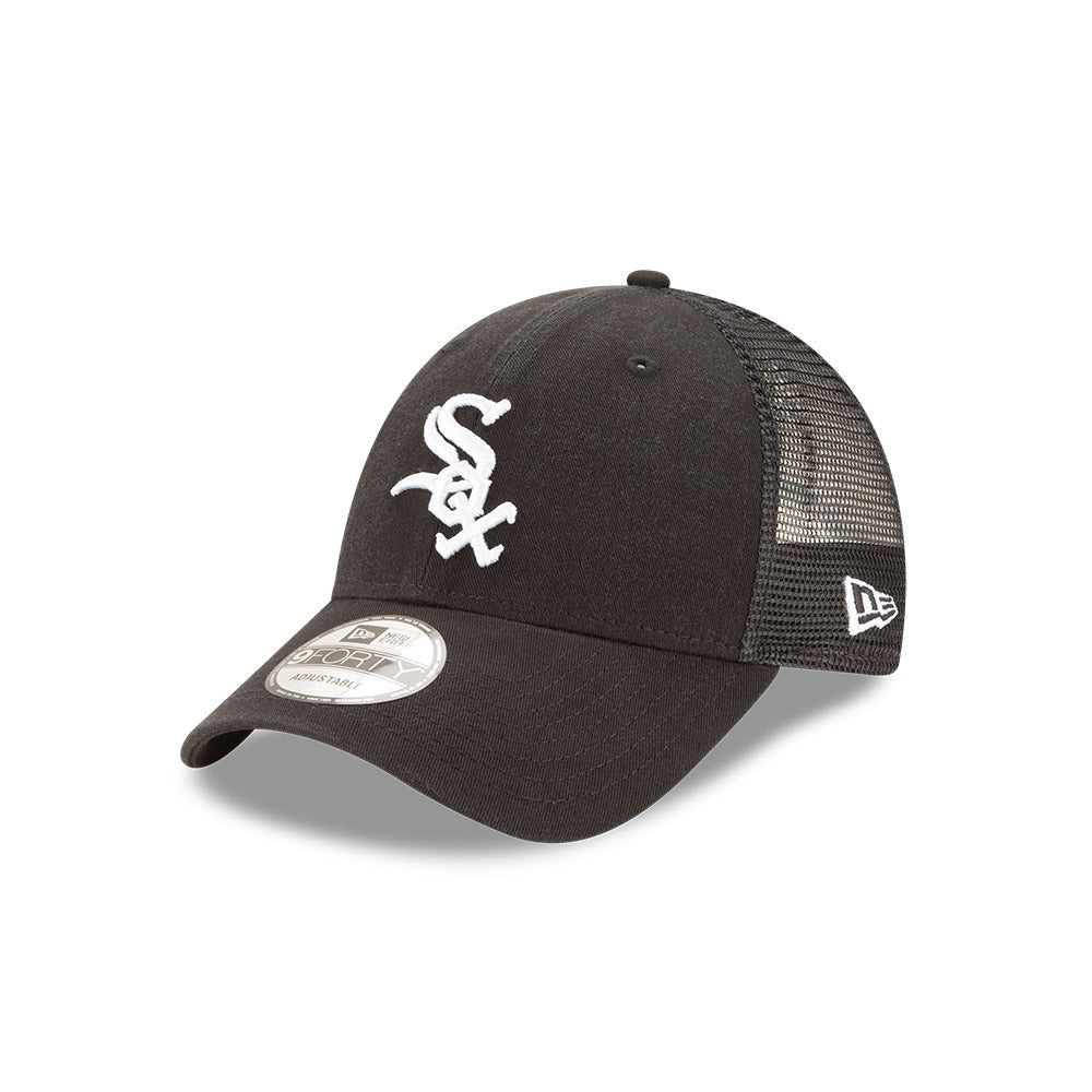 Chicago White Sox New Era Black 9FORTY Trucker Adjustable Hat product image 5, provided for visual reference and product
