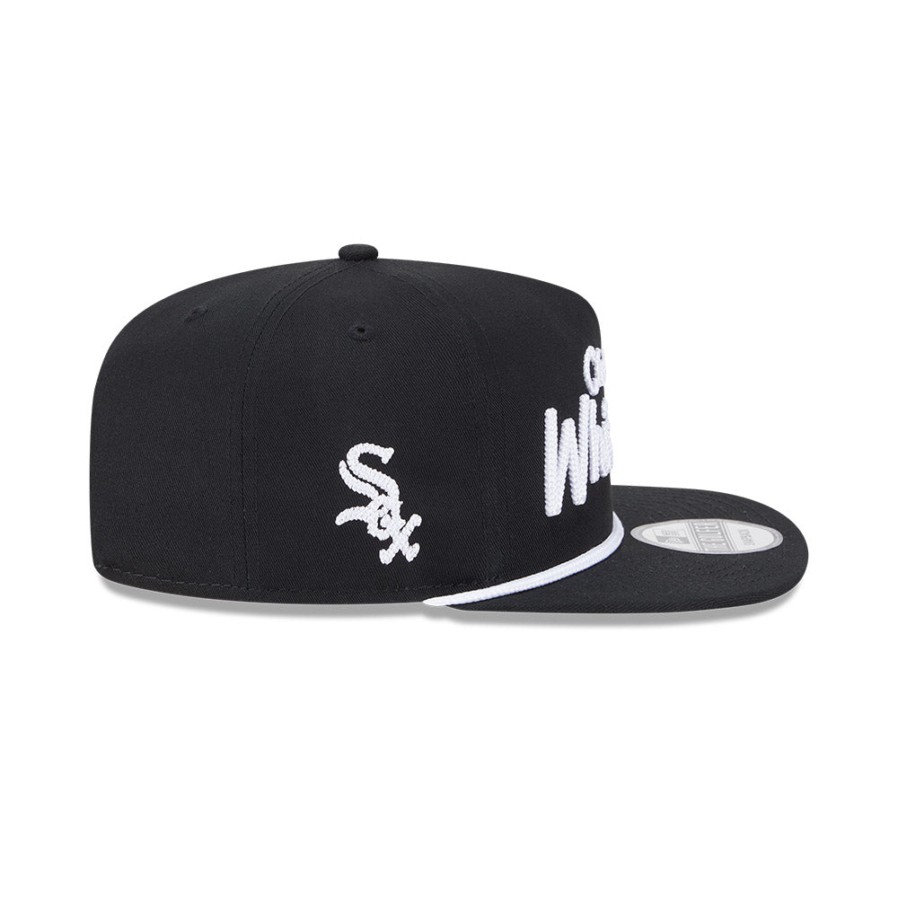 Chicago White Sox New Era Golfer Text Team Adjustable Hat product image 4, provided for visual reference and product detail