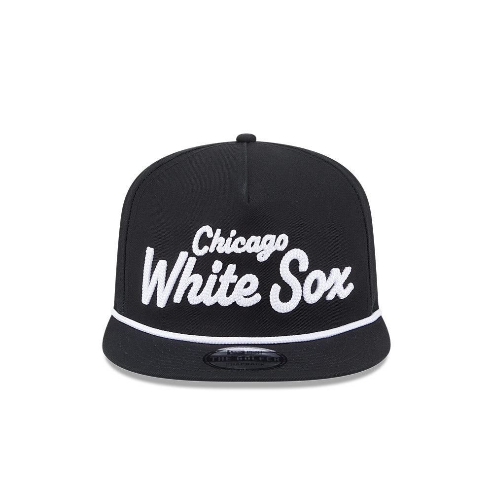 Chicago White Sox New Era Golfer Text Team Adjustable Hat product image 2, provided for visual reference and product detail