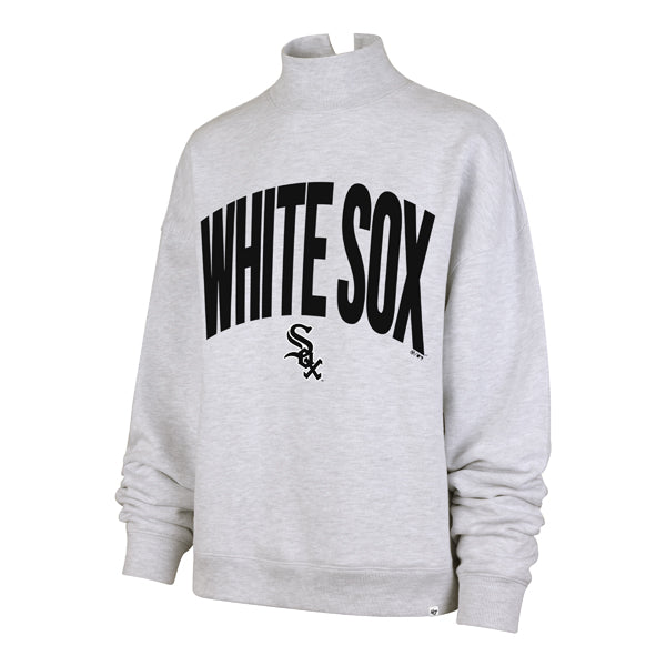 Chicago White Sox '47 Women Subtle Muse Mock Neck Grey Pullover Sweatshirt product image 1, provided for visual reference