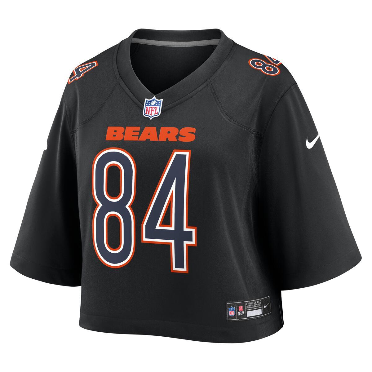 Colston Loveland #84 Chicago Bears Black Crop Fashion Jersey product image 5, provided for visual reference and product