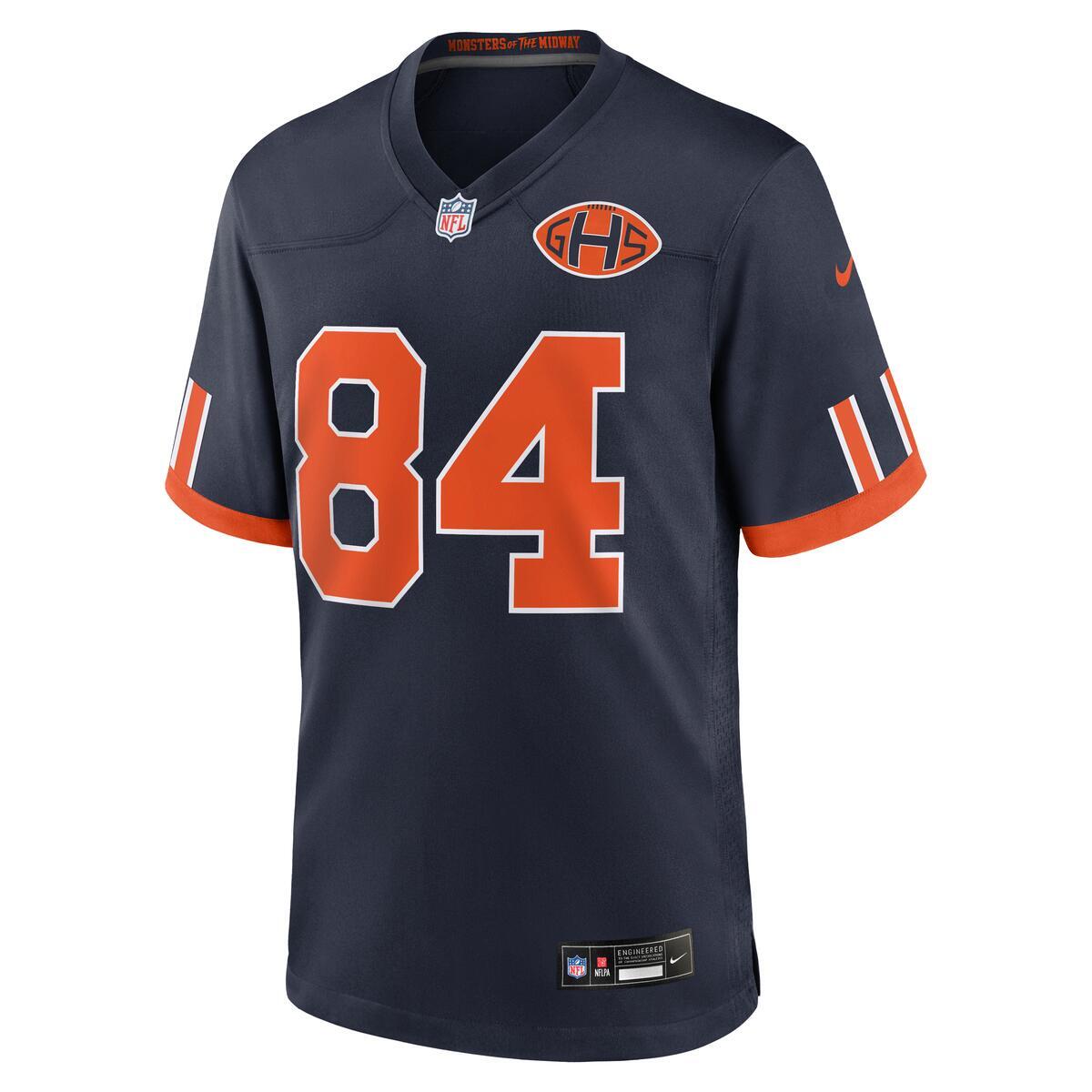 Colston Loveland #84 Chicago Bears Rivalry Nike Game Jersey product image 3, provided for visual reference and product