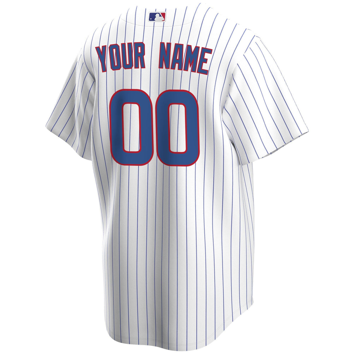 Custom Chicago Cubs Nike White Pinstripe Home Limited Men Jersey product image 2, provided for visual reference and product