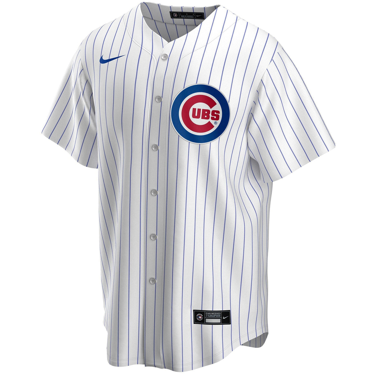 Custom Chicago Cubs Nike White Pinstripe Home Limited Men Jersey product image 3, provided for visual reference and product