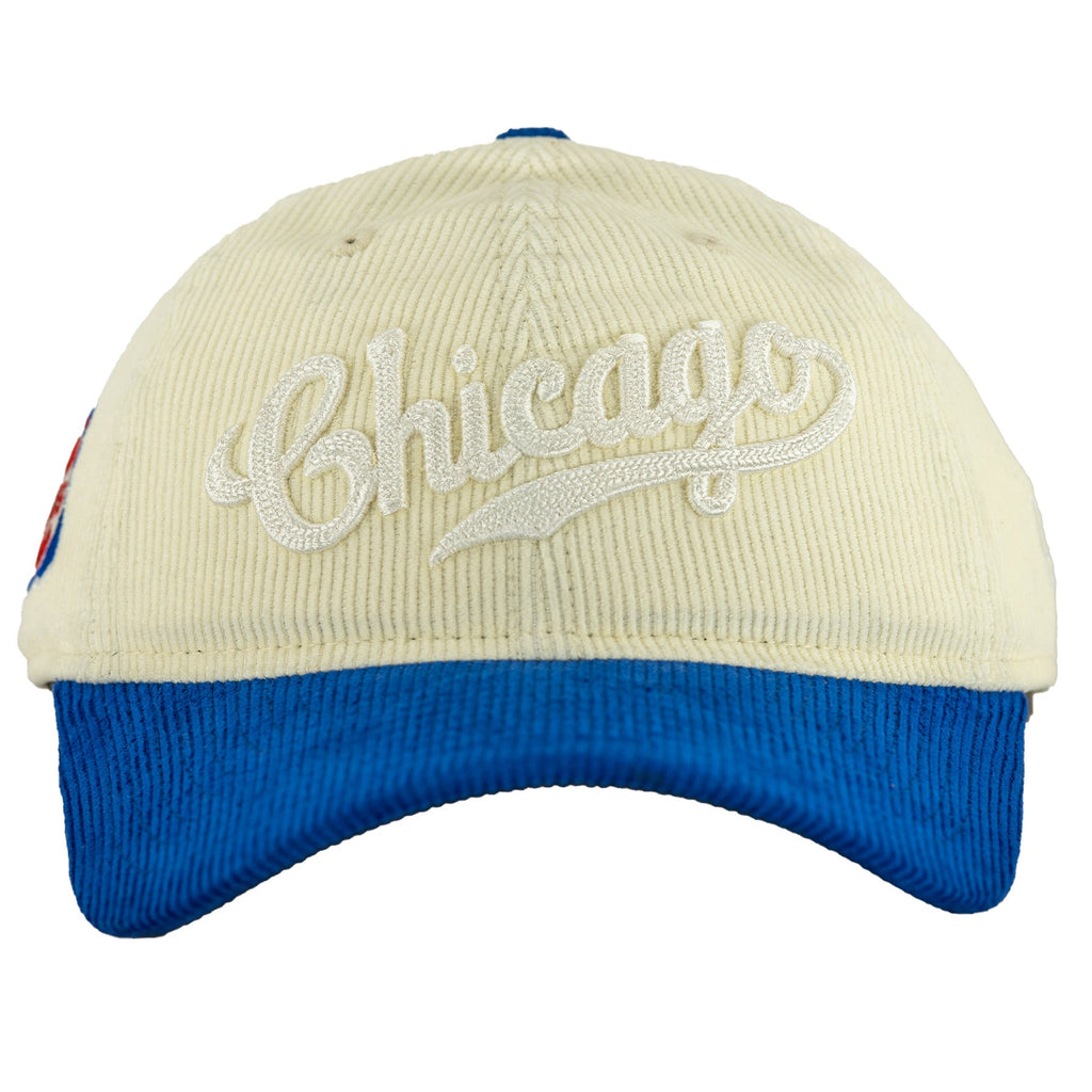 Chicago Cubs Corduroy Chrome/Royal Caitlin New Era 9TWENTY Adjustable Hat product image 2, provided for visual reference and