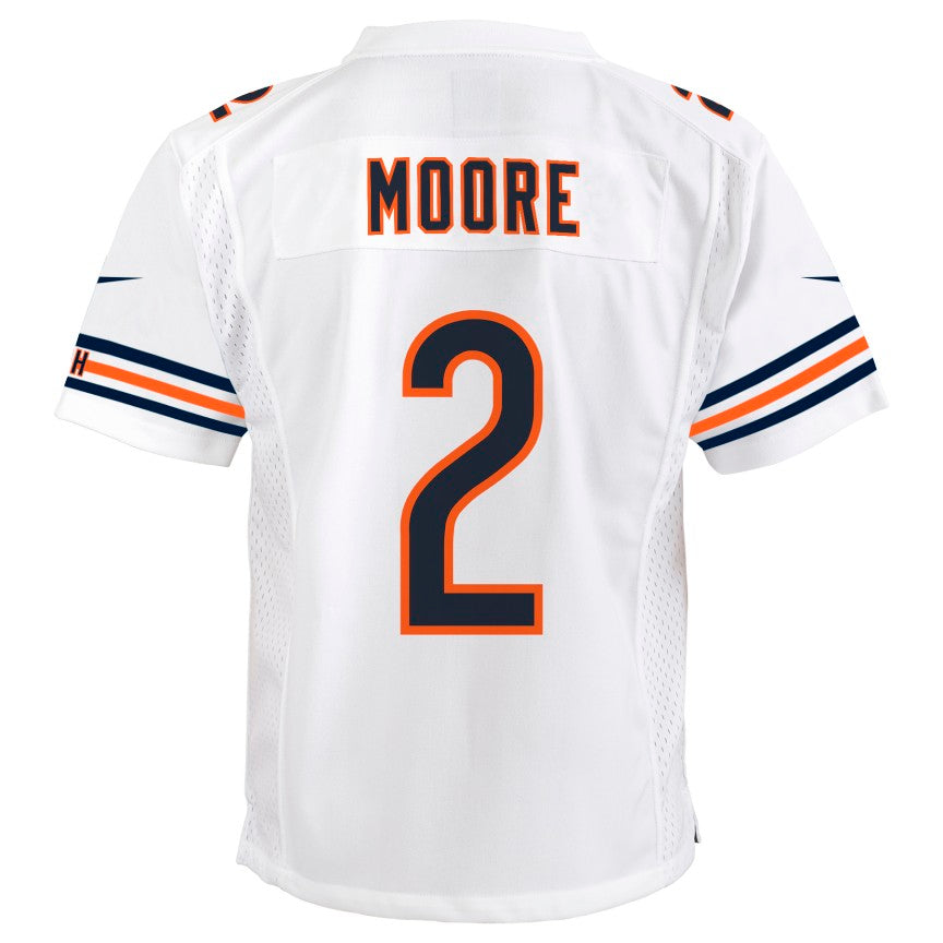 D.J. Moore Chicago Bears Nike Youth White Game Jersey product image 2, provided for visual reference and product detail