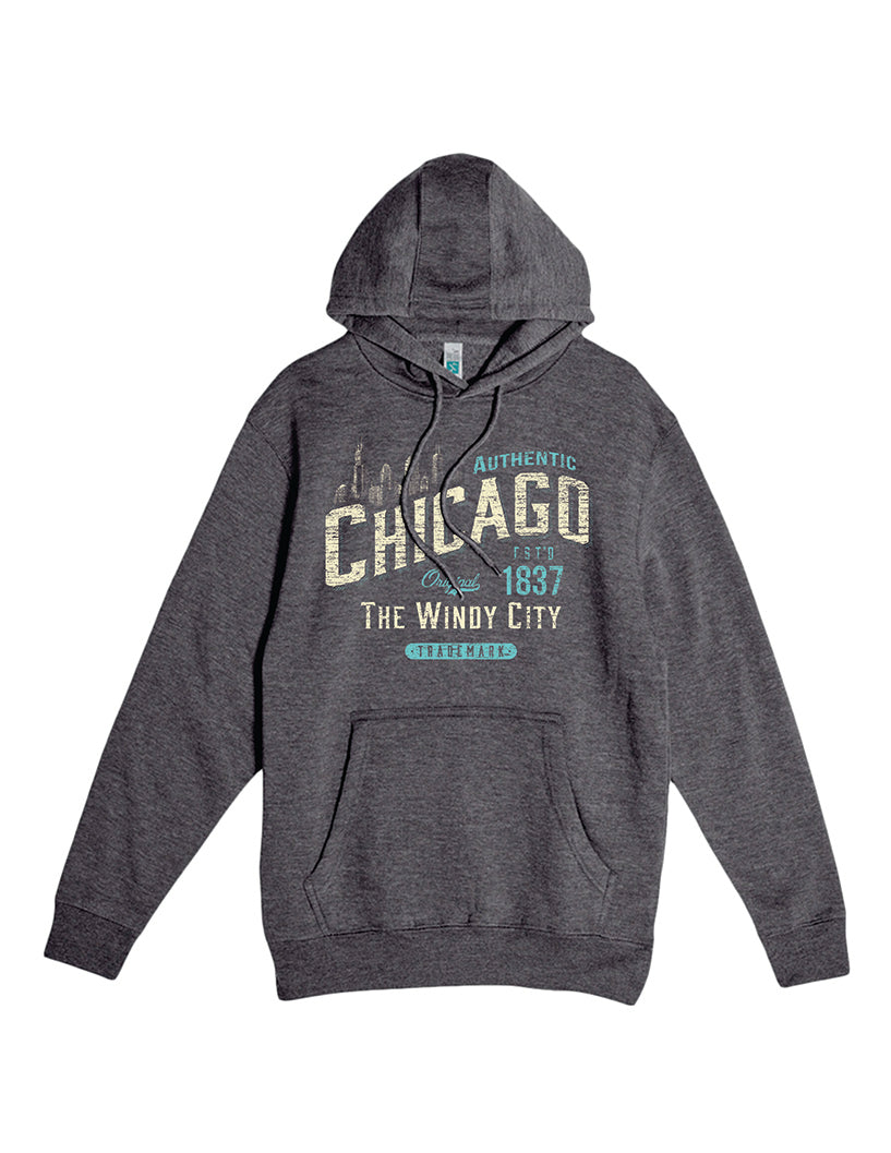 Chicago Charcoal Drifter Hoodie product image 1, provided for visual reference and product detail review