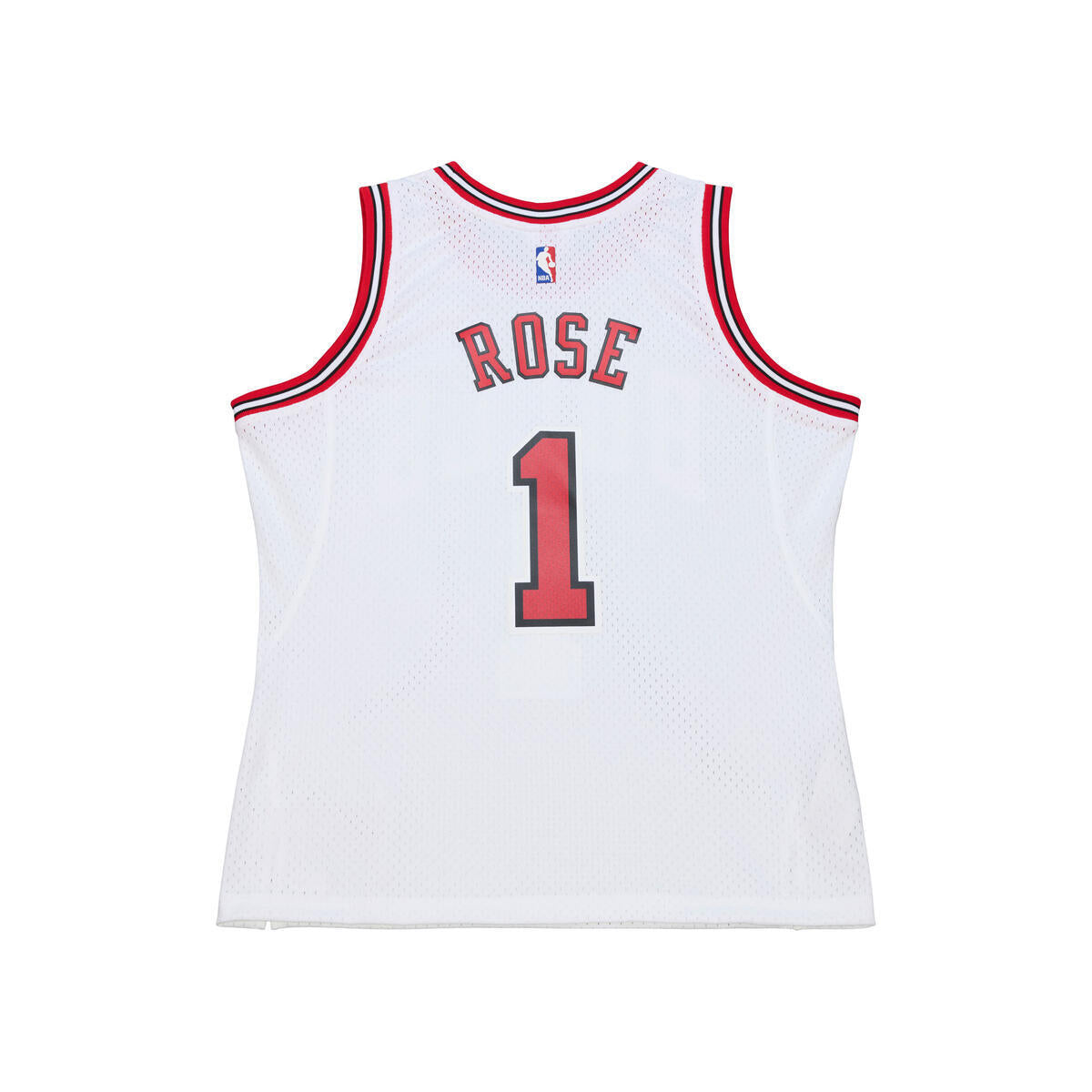 Derrick Rose Chicago Bulls Mitchell & Ness White Swingman Jersey product image 1, provided for visual reference and product