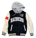 Mitchell & Ness Men Las Vegas Raiders Courtside Fleece Full-Snap Jacket product image 1, provided for visual reference and
