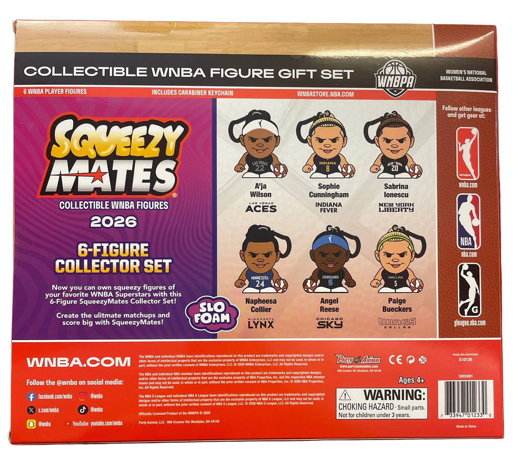 WNBA Squeezy Mates Collector Set 2026 product image 2, provided for visual reference and product detail review