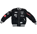 New Era Alpha Industries Las Vegas Raiders Bomber Jacket - Black product image 1, provided for visual reference and product