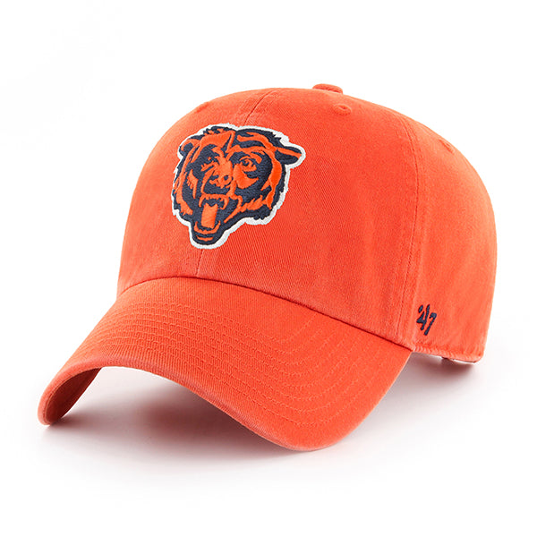 Chicago Bears Face Logo Orange Clean Up Adjustable Hat product image 1, provided for visual reference and product detail