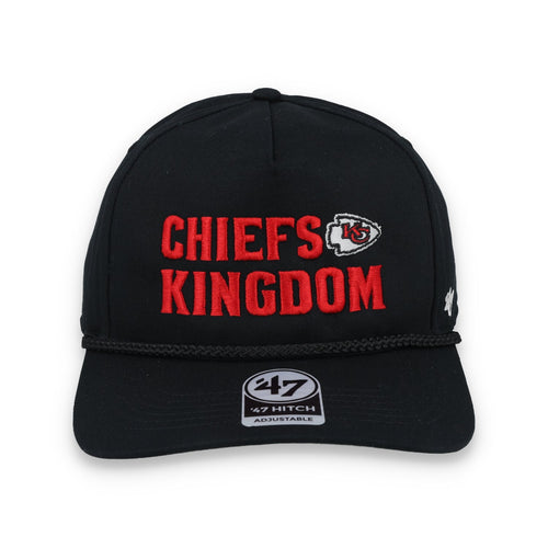 '47 Brand Kansas City Chiefs Script Rope Snapback Hat - Black product image 1, provided for visual reference and product