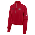 Nike Women San Francisco 49ers Cropped Phoenix Hoodie-Red product image 1, provided for visual reference and product detail