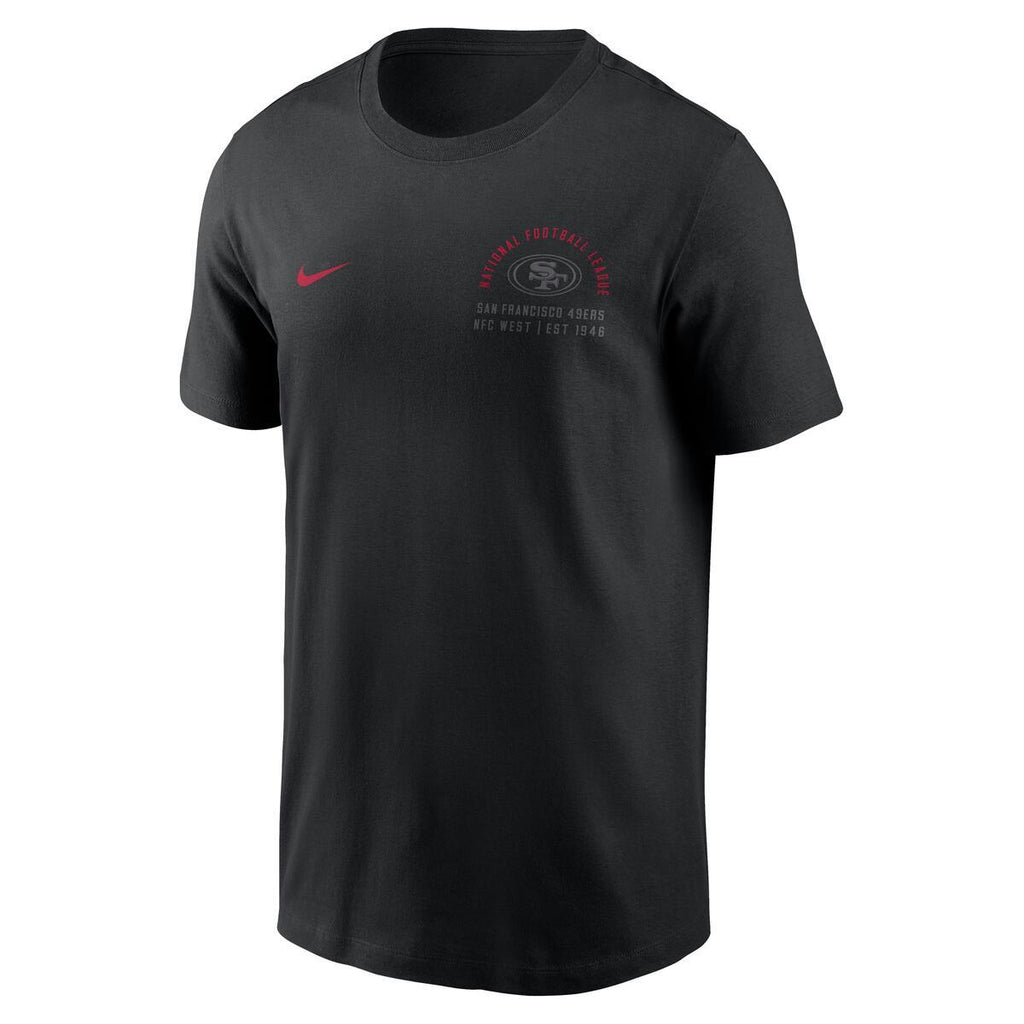 Nike San Francisco 49ers Split Logo T-Shirt -Black product image 1, provided for visual reference and product detail review