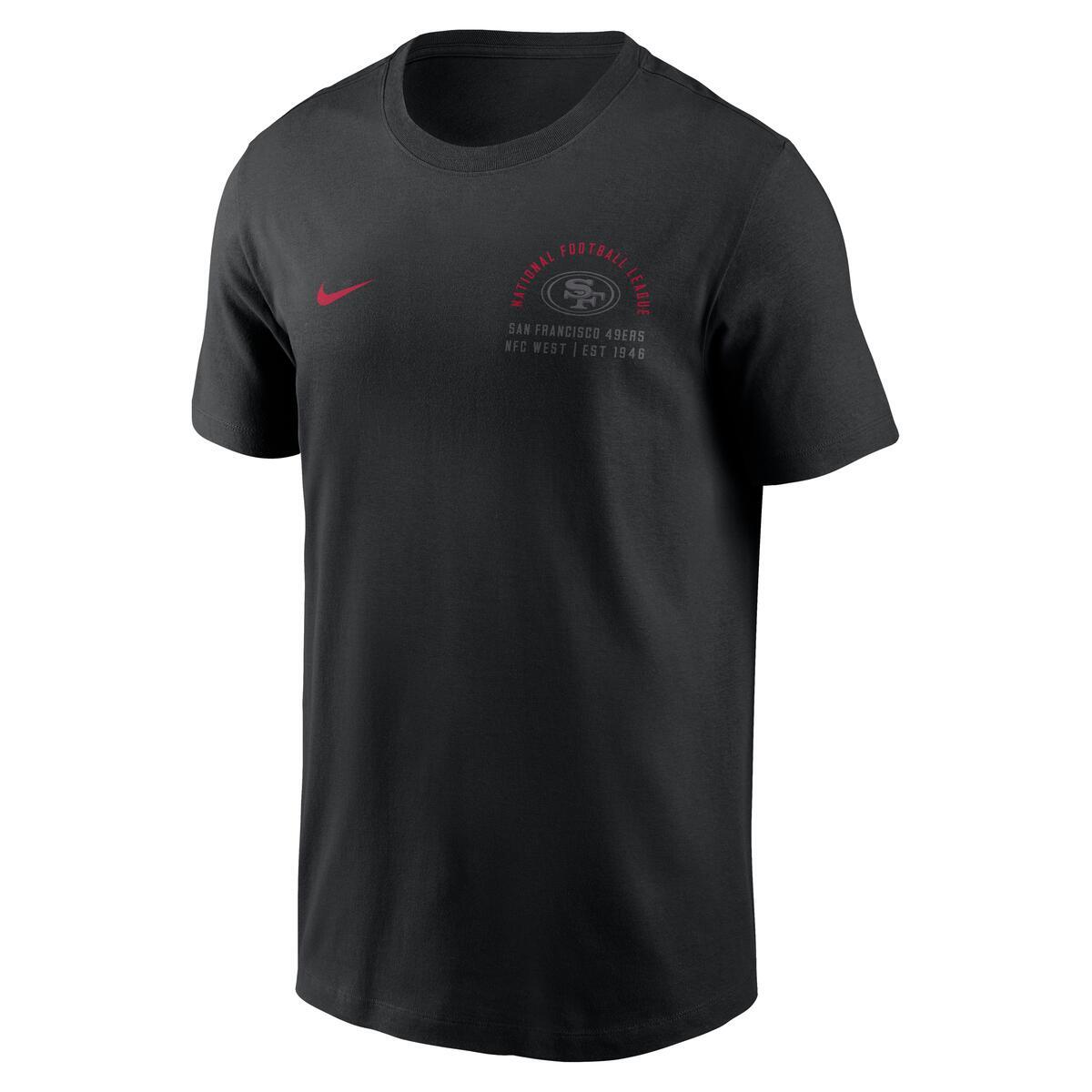 Nike San Francisco 49ers Split Logo T-Shirt -Black product image 1, provided for visual reference and product detail review