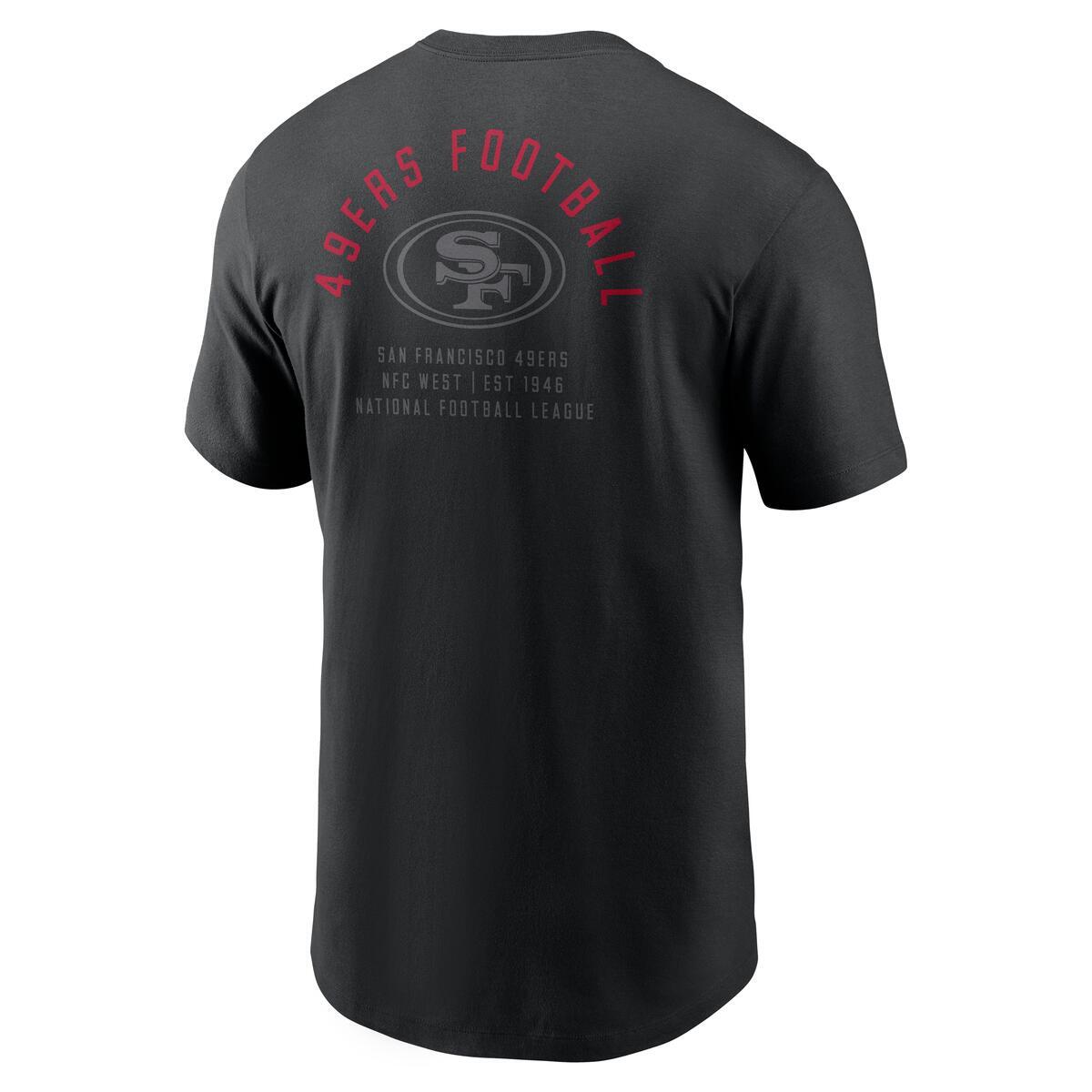 Nike San Francisco 49ers Split Logo T-Shirt -Black product image 3, provided for visual reference and product detail review
