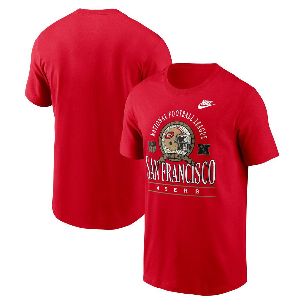 Nike San Francisco 49ers Rewind Team Spirit T-Shirt -Scarlet product image 3, provided for visual reference and product