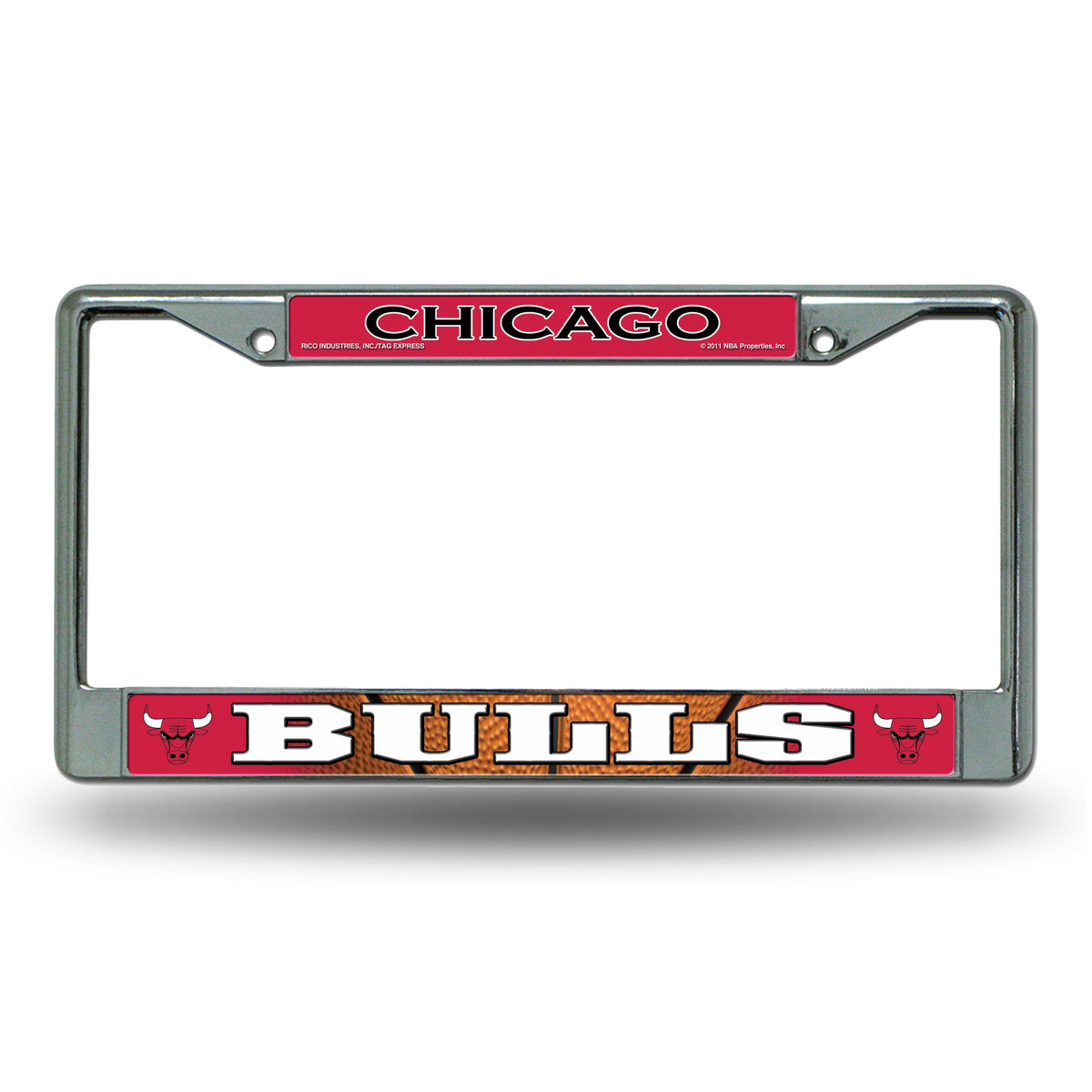 Chicago Bulls Chrome License Plate Frame product image 1, provided for visual reference and product detail review
