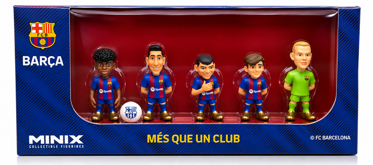 Minix 12CM Barcelona Collectible Figure 5 Pack product image 1, provided for visual reference and product detail review