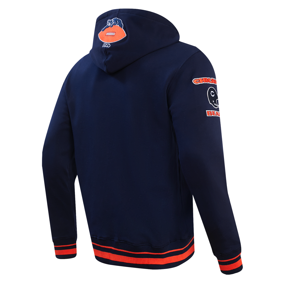 Chicago Bears Pro Standard Retro Classic Navy Hoodie product image 2, provided for visual reference and product detail review