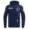 Pro Standard Men Dallas Cowboys Classic Wind Suit Woven Full-Zip-Navy product image 1, provided for visual reference and