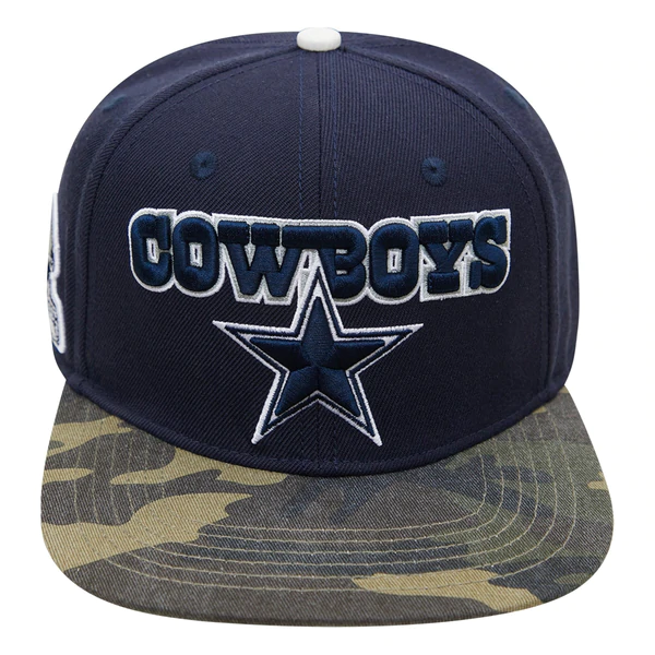 PRO STANDARD DALLAS COWBOYS LOGO Snapback HAT- CAMO product image 1, provided for visual reference and product detail review