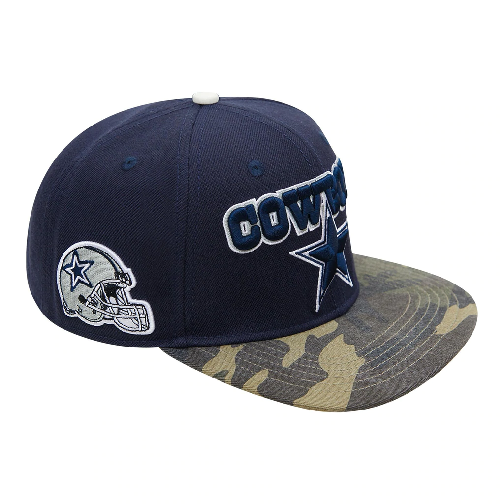PRO STANDARD DALLAS COWBOYS LOGO Snapback HAT- CAMO product image 2, provided for visual reference and product detail review