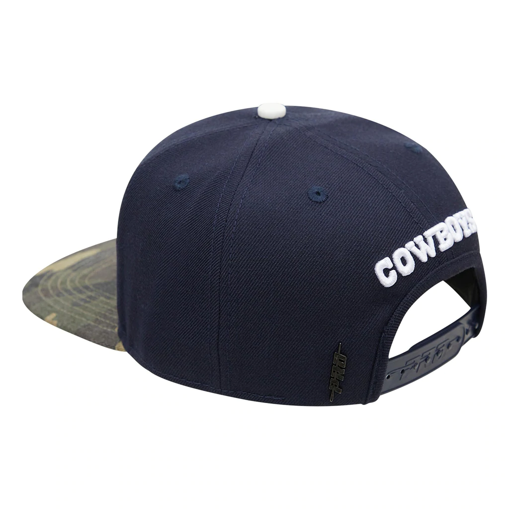 PRO STANDARD DALLAS COWBOYS LOGO Snapback HAT- CAMO product image 3, provided for visual reference and product detail review