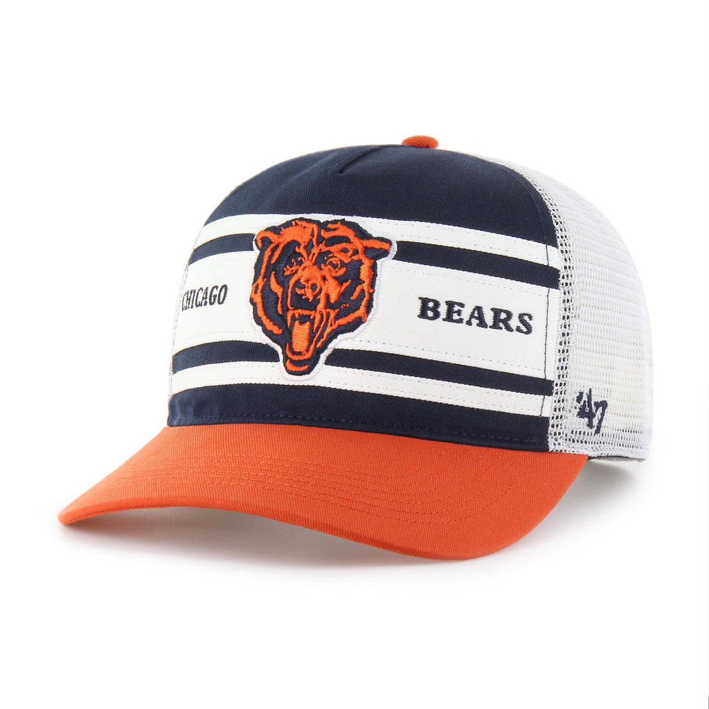 Chicago Bears '47 Striped Double Header Hitch Mesh Adjustable Hat product image 1, provided for visual reference and product
