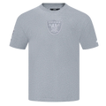 Pro Standard Las Vegas Raiders Reverse French Terry Cotton Jersey Drop T-Shirt-Gray product image 1, provided for visual