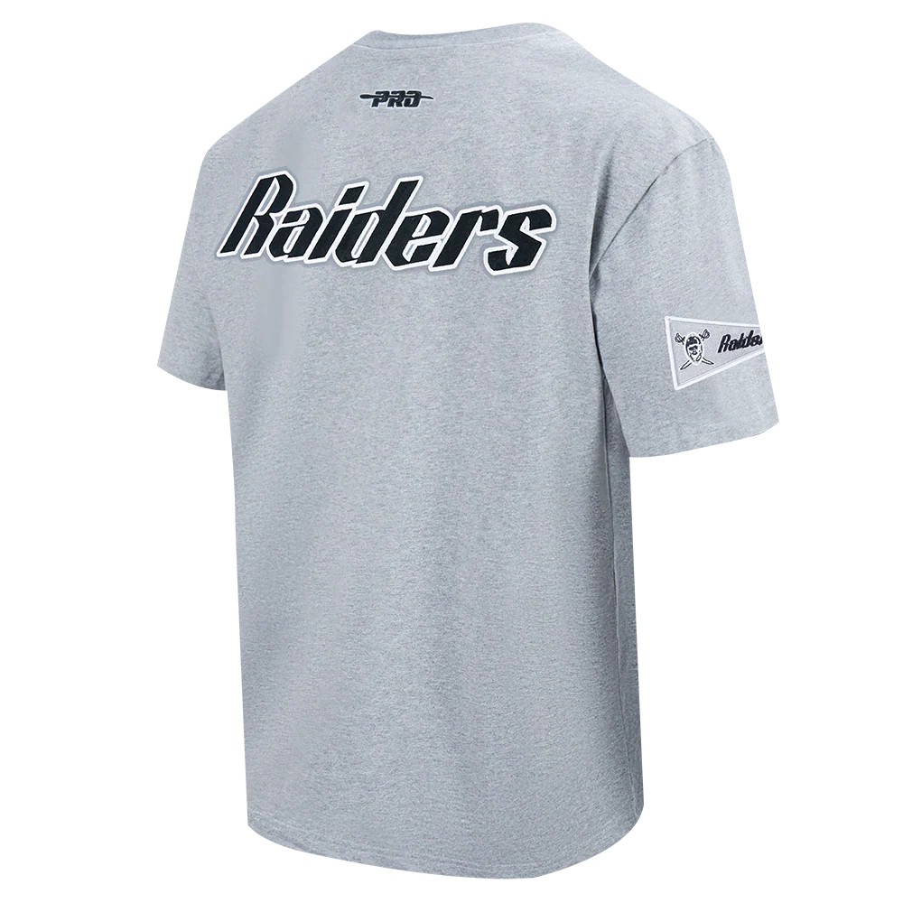 Pro Standard Las Vegas Raiders Best OF Drop Shoulder T-Shirt-Heather Gray product image 2, provided for visual reference and