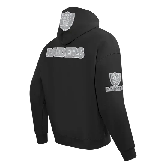 Pro Standard 'Las Vegas Raiders French Terry Drop Shoulder Hoodie-Black product image 3, provided for visual reference and