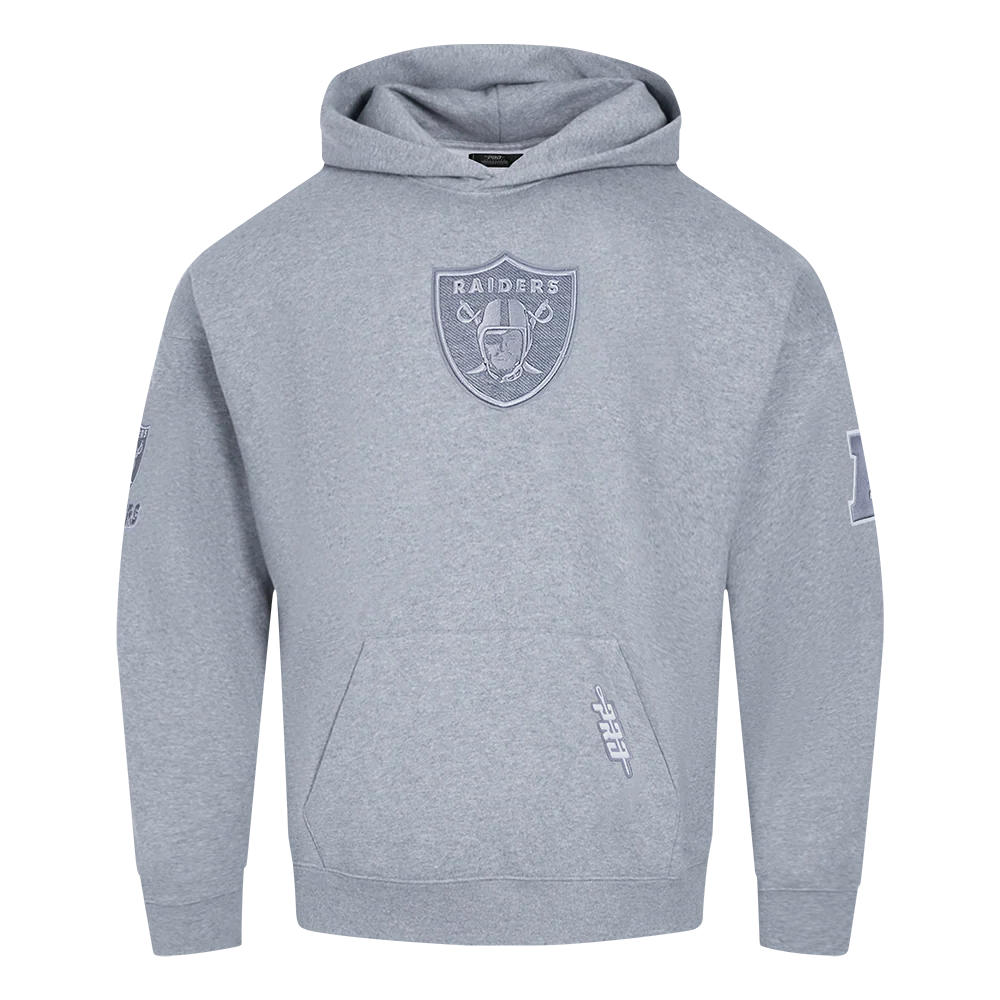 Pro Standard 'Las Vegas Raiders French Terry Drop Shoulder Hoodie-Gray product image 1, provided for visual reference and