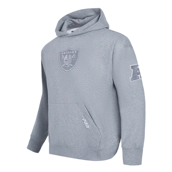 Pro Standard 'Las Vegas Raiders French Terry Drop Shoulder Hoodie-Gray product image 3, provided for visual reference and