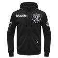 Pro Standard Men Las Vegas Raiders Classic Wind Suit Woven Full-Zip Hoodie -Black product image 1, provided for visual
