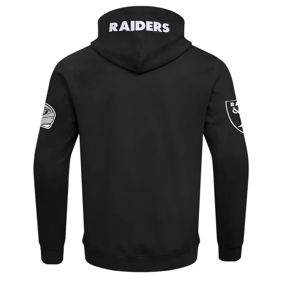 Pro Standard Men Las Vegas Raiders Classic Wind Suit Woven Full-Zip Hoodie -Black product image 2, provided for visual