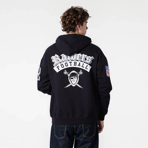 Pro Standard 'Las Vegas Raiders Best Of' Drop Shoulder Hoodie -Black product image 2, provided for visual reference and