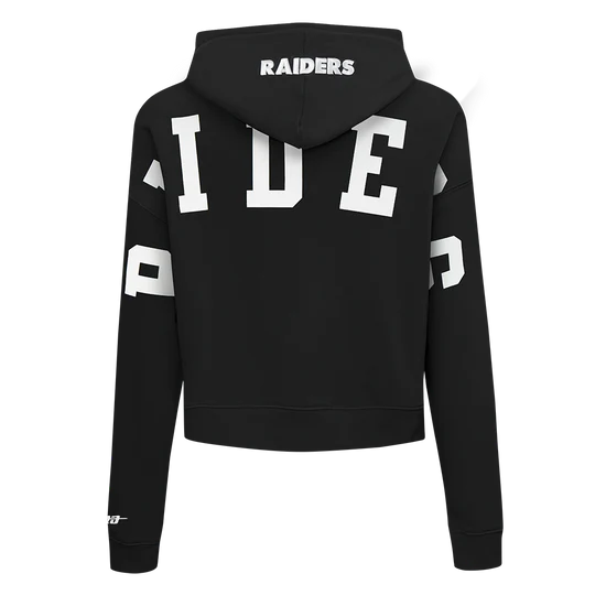 Pro Standard Women Las Vegas Raiders Wingspan FLC Cropped Hoodie product image 2, provided for visual reference and product
